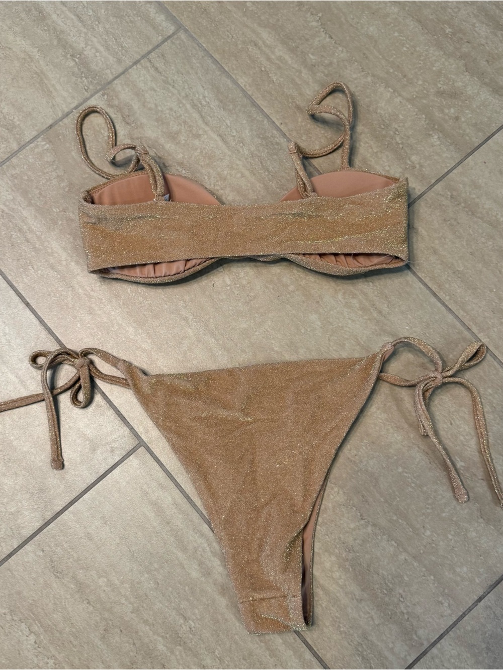 Aerie gold swimsuit - Picture 4 of 4